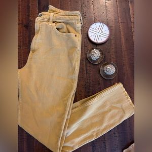 Abercrombie & Fitch mustard yellow jeans